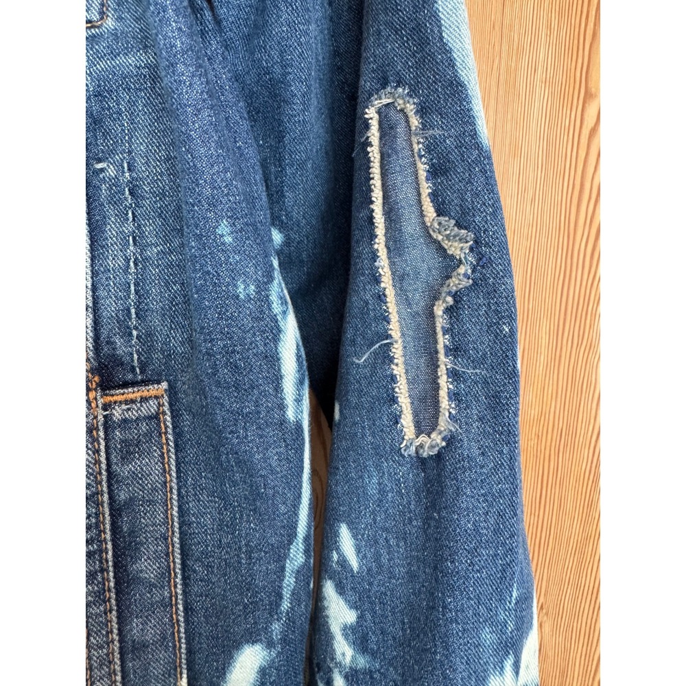 Circus Pin-Up Patchwork Denim Jacket | Distressed |‎ Large - Picture 14 of 16